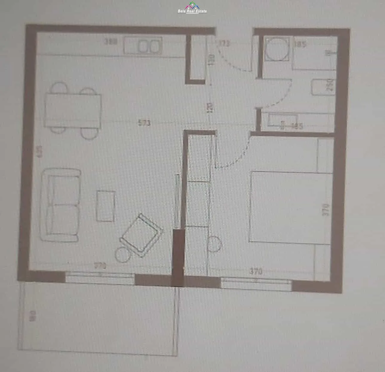 Apartament Ne Shitje 1+1 (ID B110533) Durres