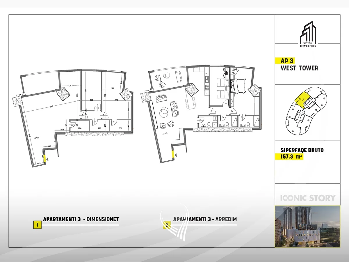 Banese me 2 dhoma gjumi në shitje në lagjen Lakrishtë – Prishtina City Center