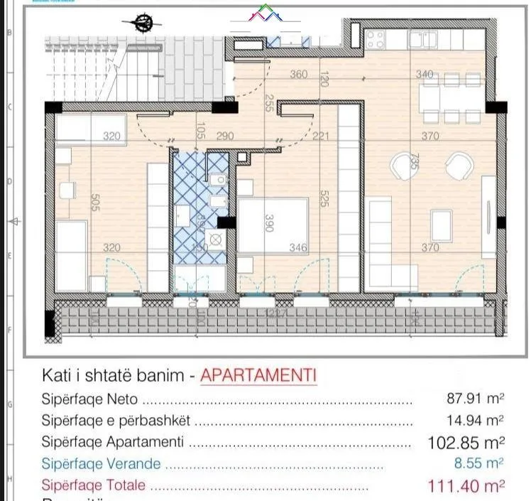 Apartament Ne Shitje 2+1 ne Don Bosko (ID B120590) Tirane.