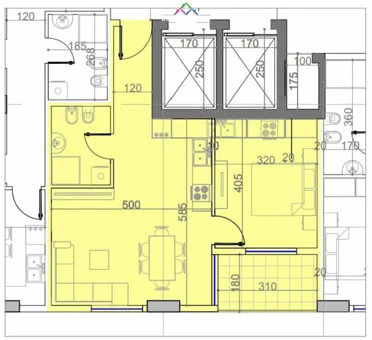 Apartament Ne Shitje 1+1 Ne Paskuqan (ID B110529) Tirane