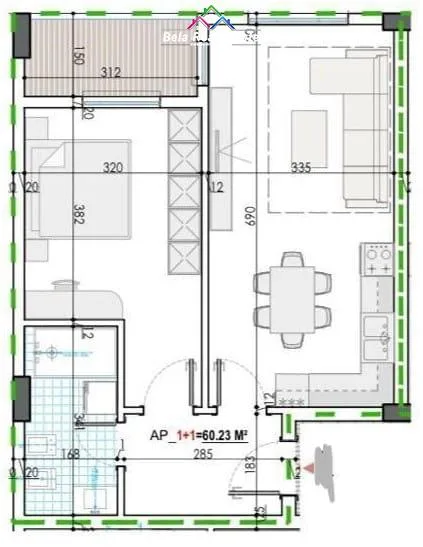 Apartament Ne Shitje 1+1 Ne Kamez (ID B110507) Tirane