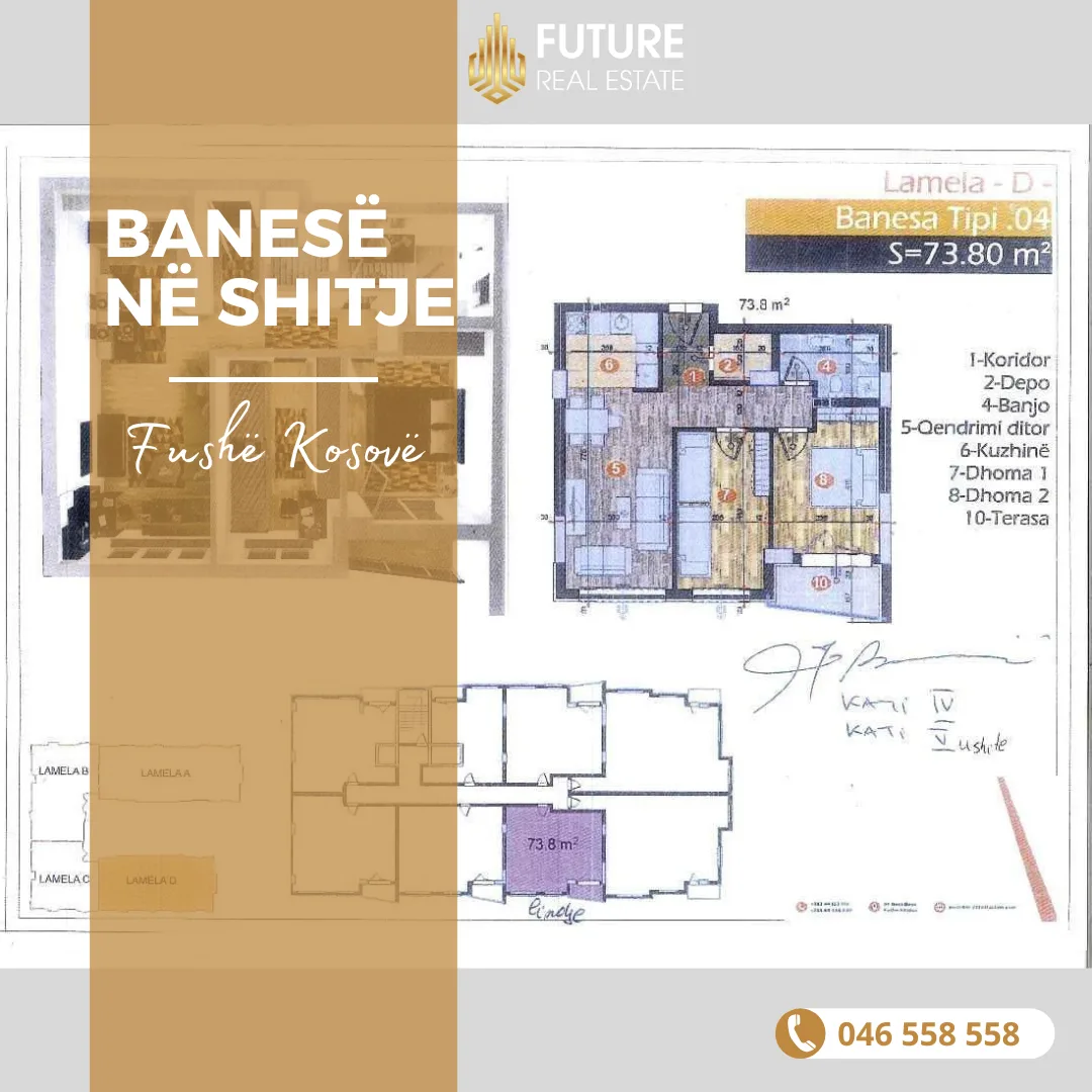 Banesë në SHITJE/73.80m²