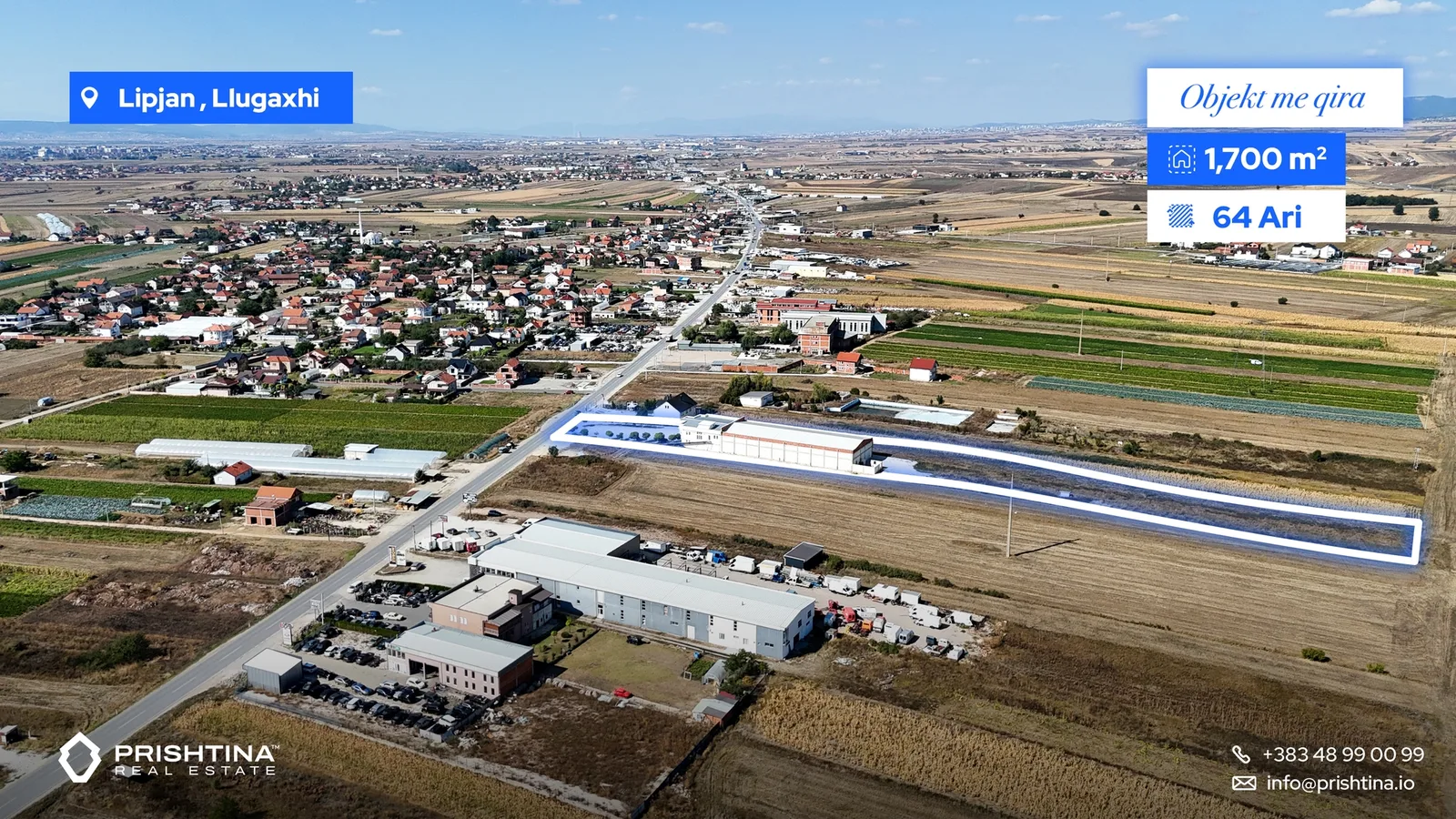 Objekt me qira 1700m² në Lipjan