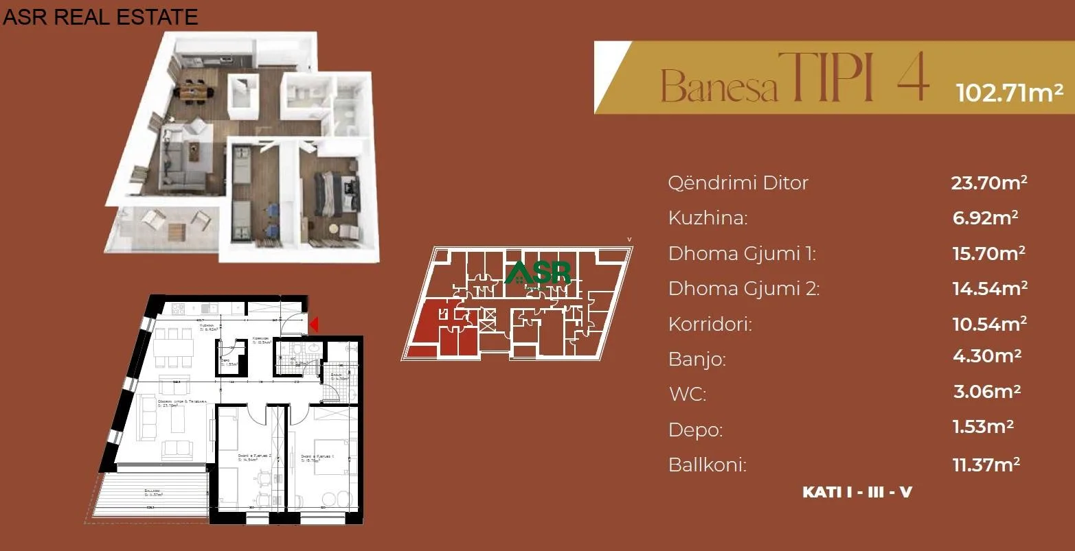 Ofrohet #banesa me siperfaqe 102.71 m² per #SHITJE në Prizren