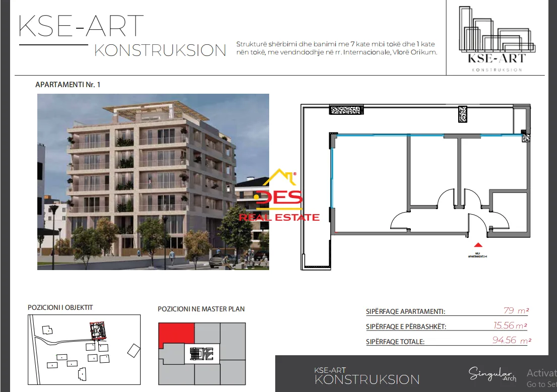 Shiten apartamente në rezidencën më të re në radhimë, vlorë