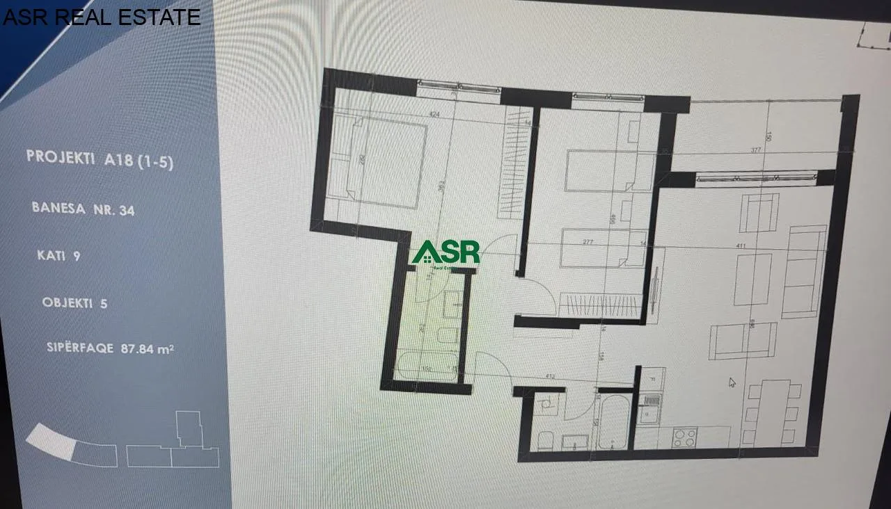 #ID:3373 Banesë 87.84m2 ne #shitje në Kompleksin Park Residence, prapa QKUK