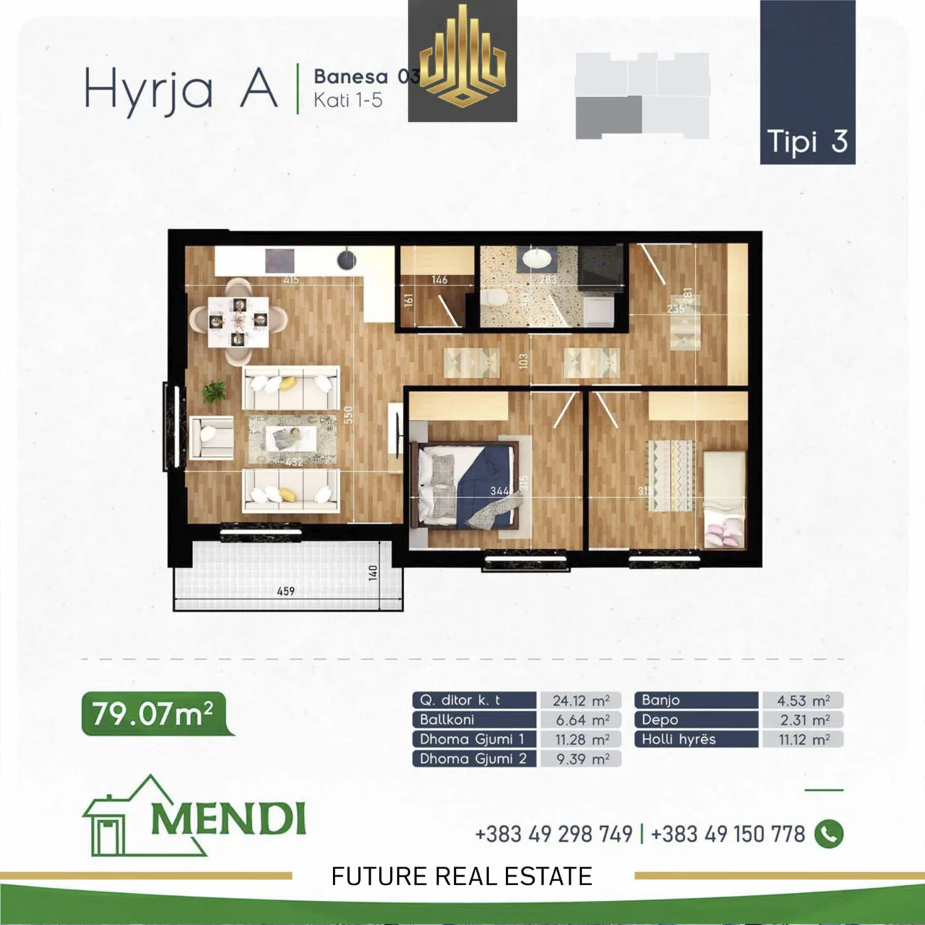 Banesë në SHITJE/79m²