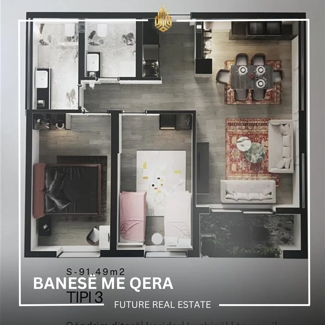 Banesë me QERA/91.49m²