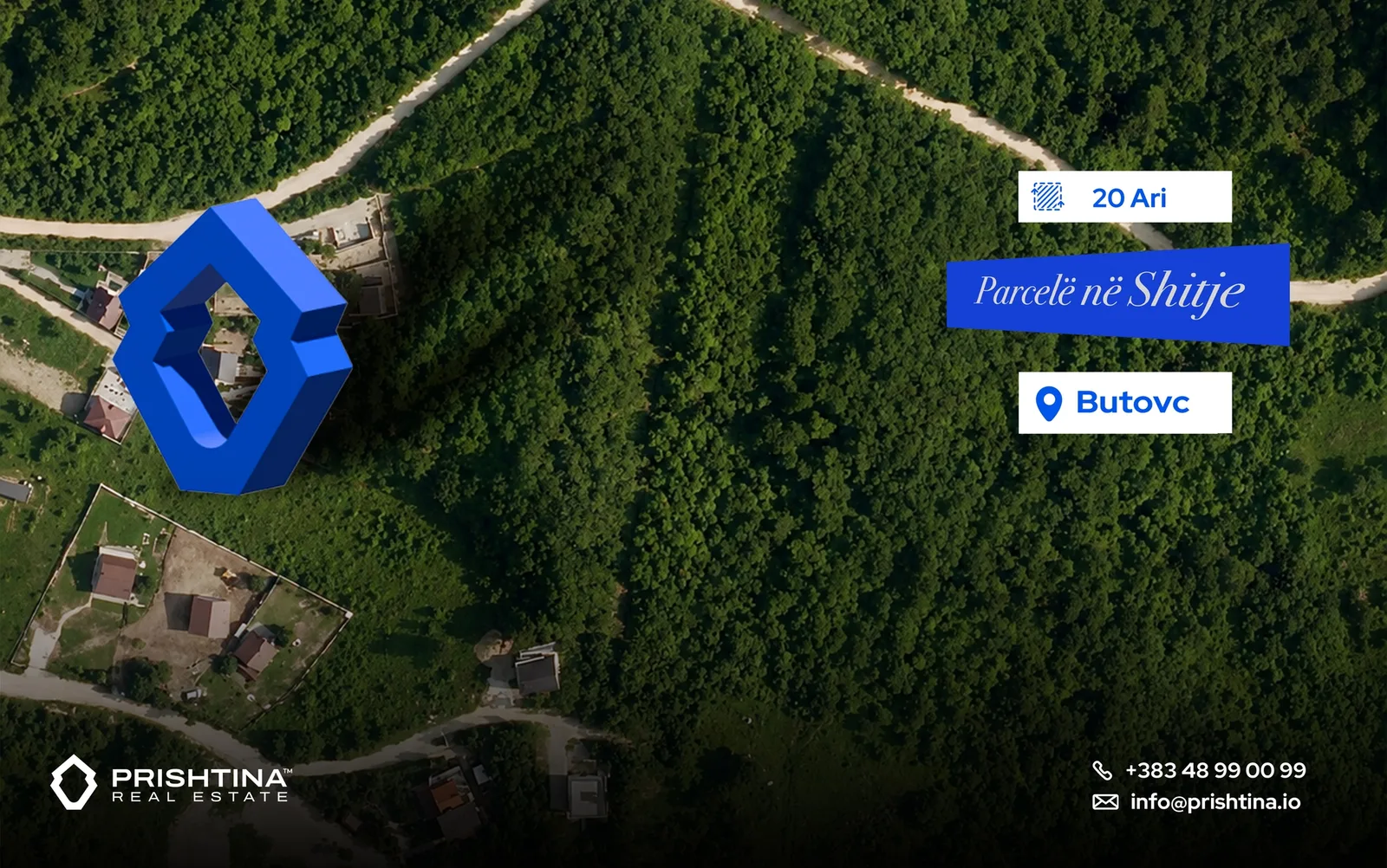 Parcelë në #shitje 20 ari në Butovc