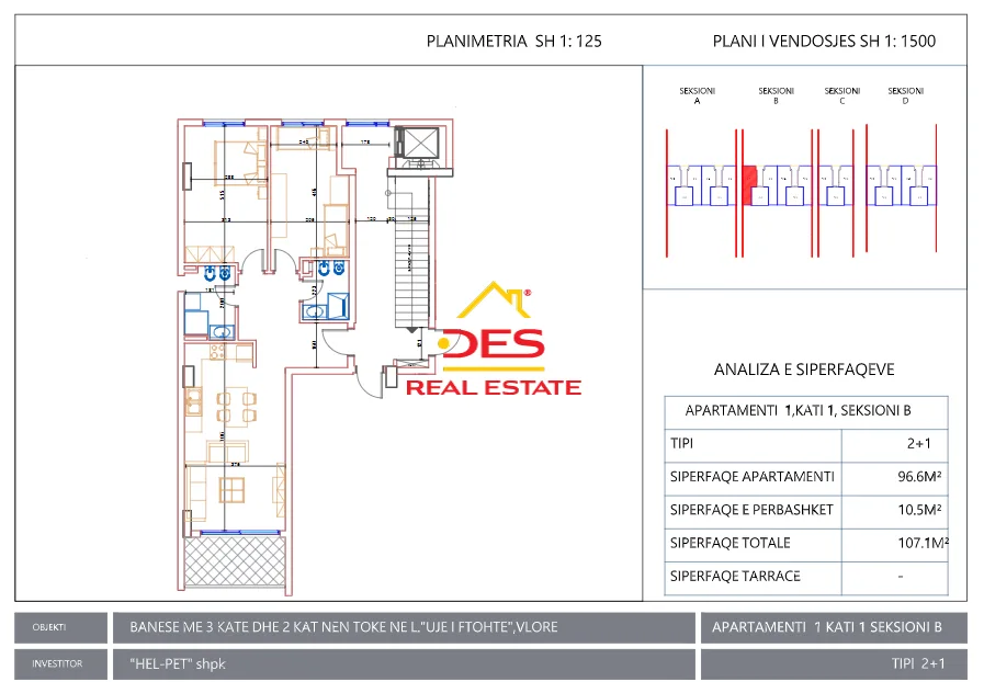 Shitet apartament 2+1 te kompleksi ” sol” në ujë të ftohtë ,vlorë