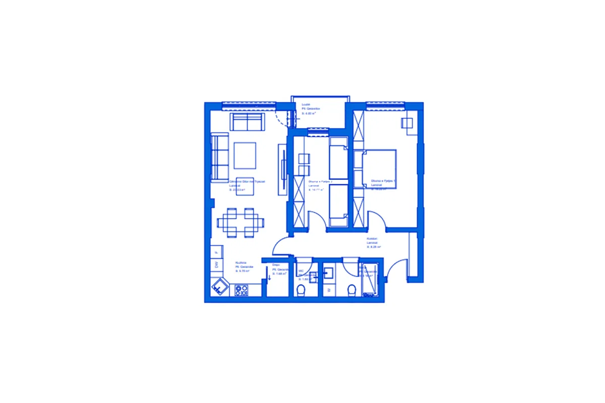 Banesë 89.25m² për #SHITJE te Prishtina e Re.