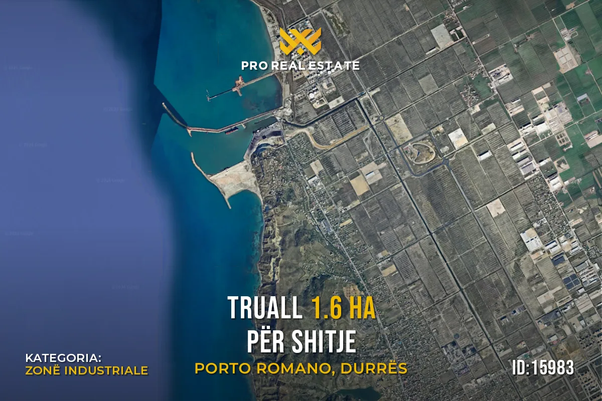 Truall 1.6 Ha për #SHITJE në Porto Romano, Durrës