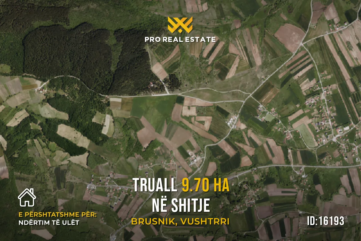 Truall 9.70 Ha për #SHITJE në Brusnik, Vushtrri