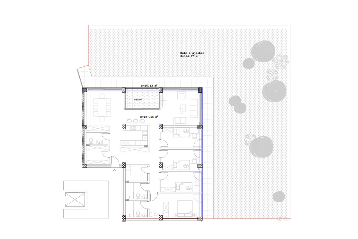 Banesë 187.55m² + 56.43m² për #SHITJE në Lagjen Marigona Hill.