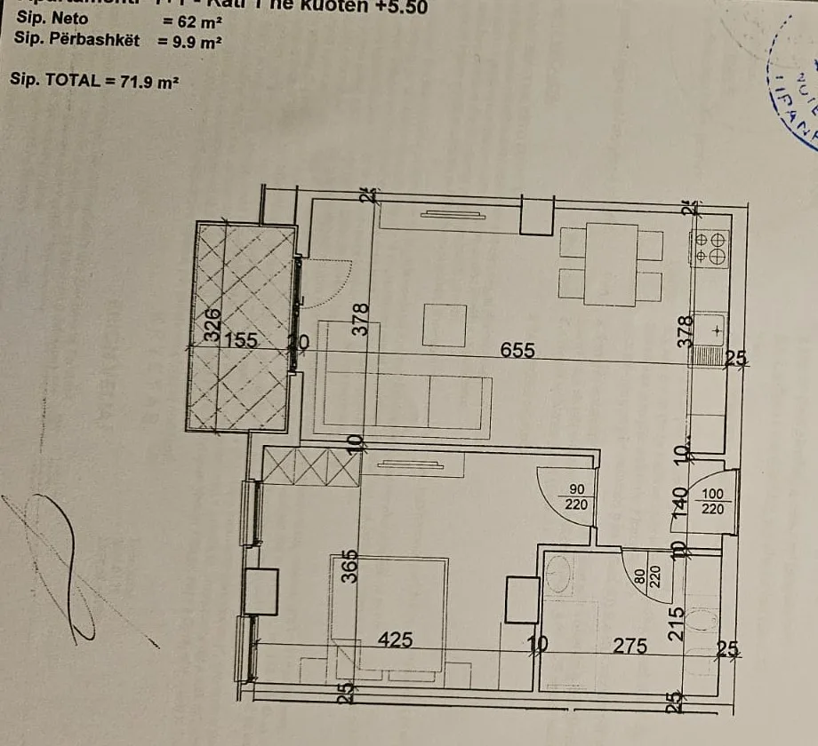 Apartament Ne Shitje 1+1 tek Dritan Hoxha (ID B110461) Tirane
