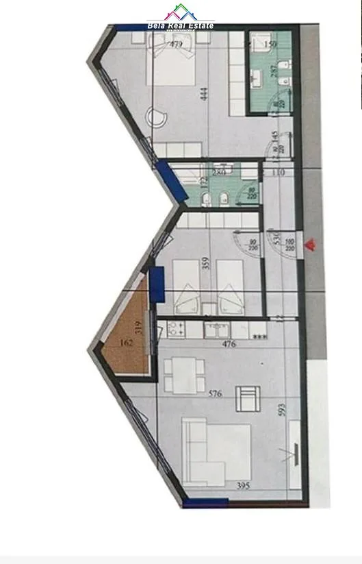 Apartament ne shitje 2+1 Tek rruga Drritan Hoxha (ID B120645) Tirane​