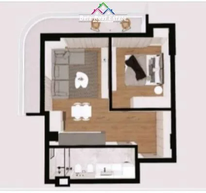 Apartament Ne Shitje 1+1 Ne Qerret (ID BDR34) Kavaje