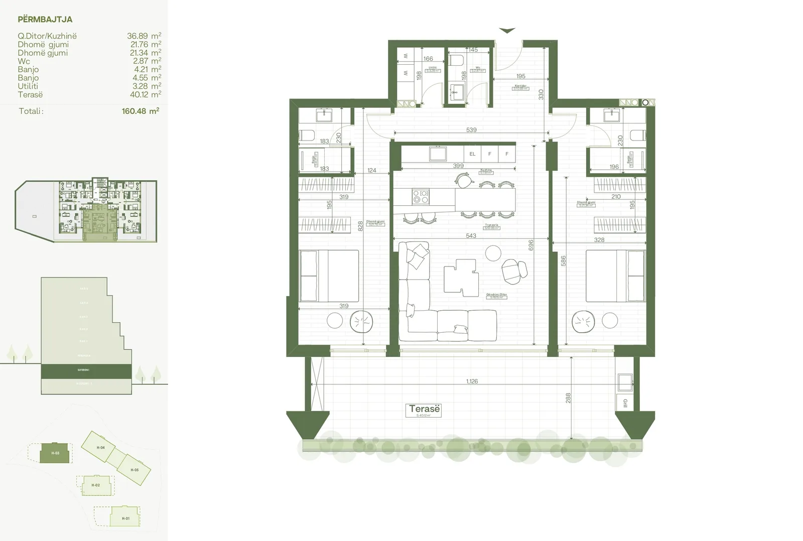 Banesë 160.48m² për #SHITJE në Lake Side Living, në Zllatar.