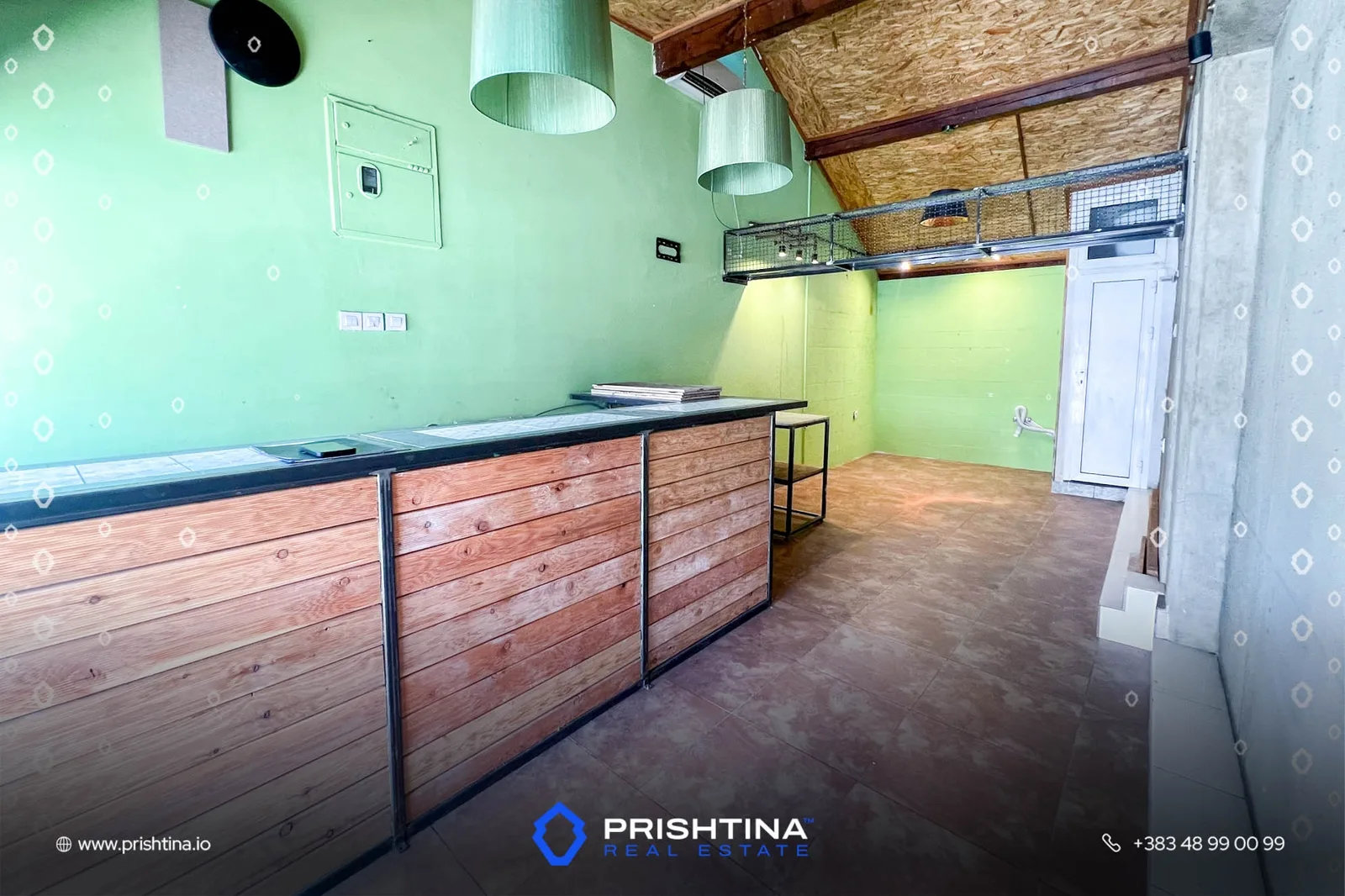 Lokale me qira 120m² + 24m² në Pejton