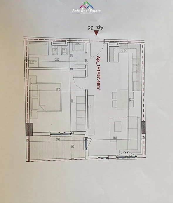 Apartament Ne Shitje 1+1 Ne Paskuqan (ID B110411) Tirane