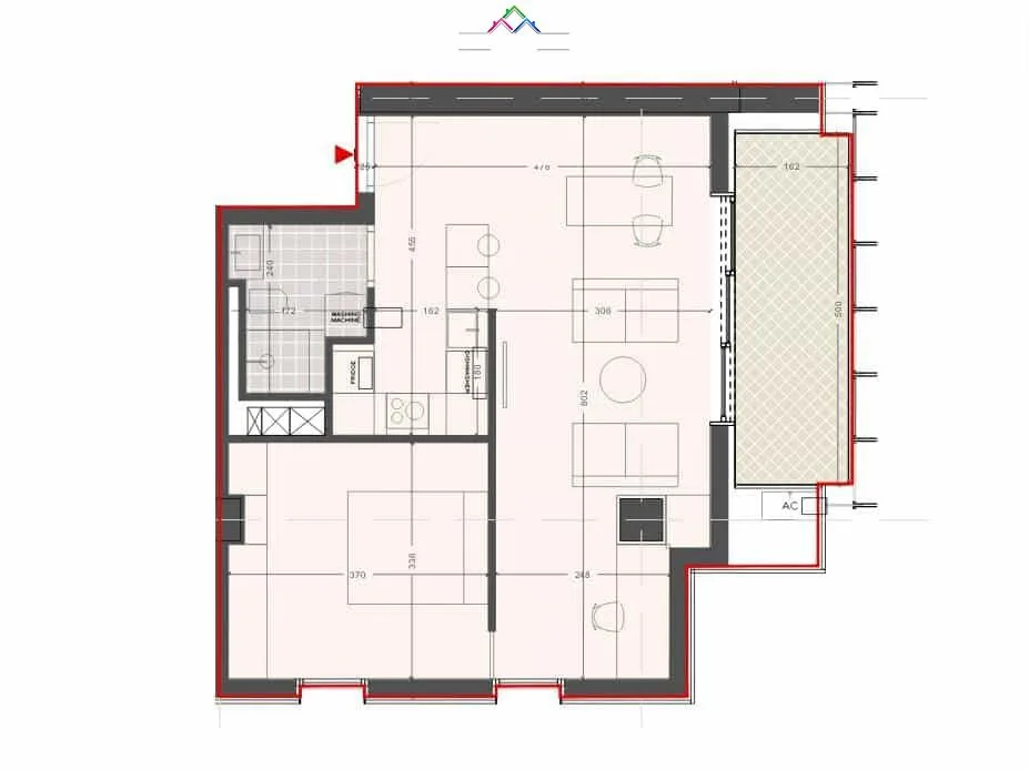 Apartament Ne Shitje 1+1 tek Kthesa e Kamzes (ID B110582) Tirane