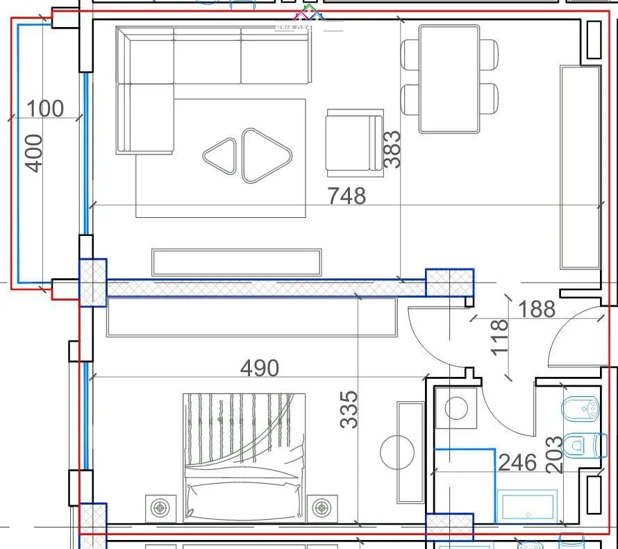 Apartament Ne Shitje 1+1 Ne Paskuqan (ID B110311) Tirane.