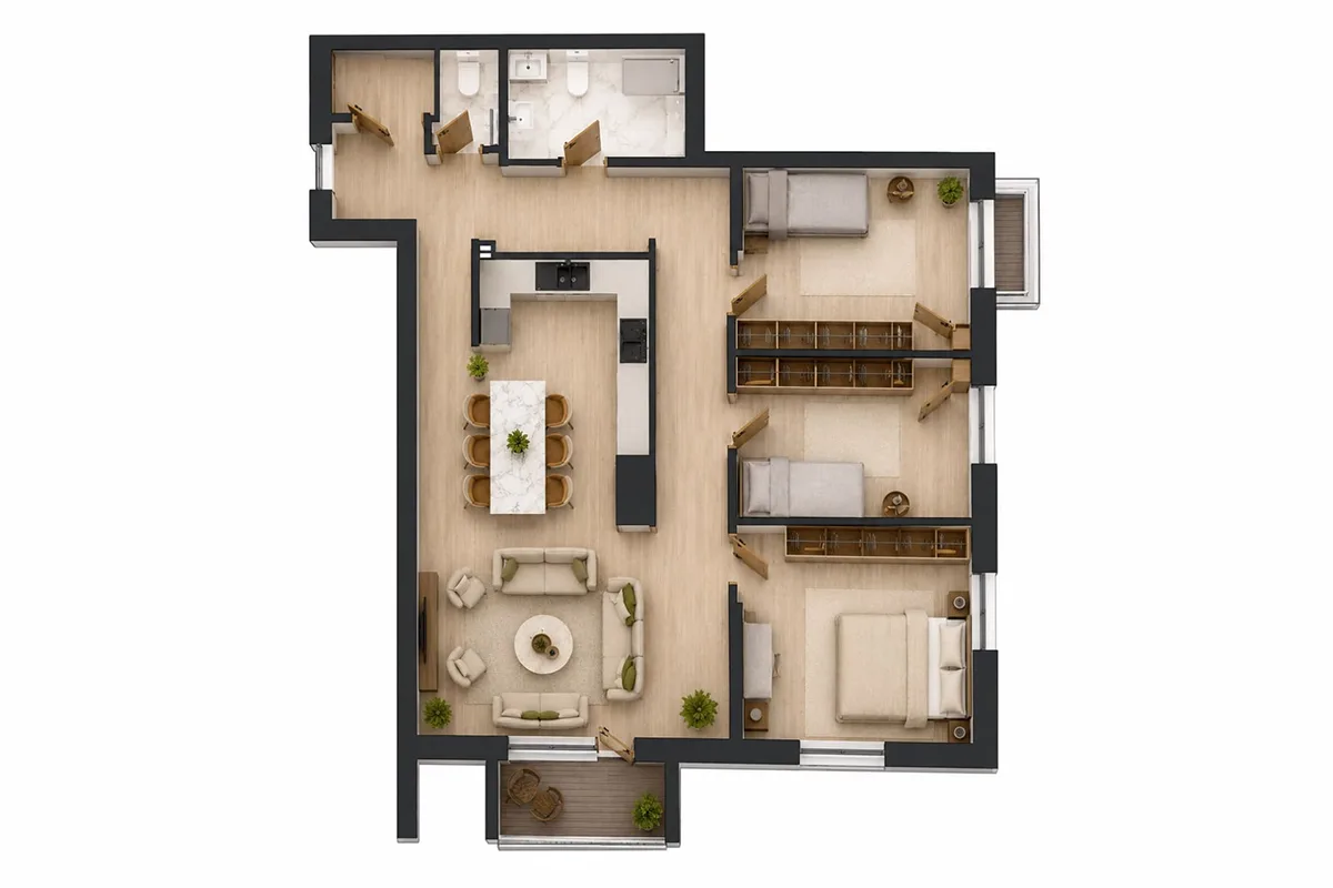 Banesë 117.44m² për #SHITJE te Prishtina e Re