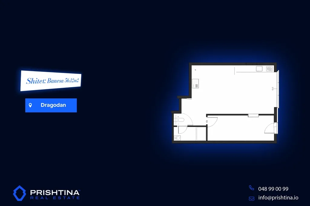 Banese ne #shitje 56.12m² te Dragodan