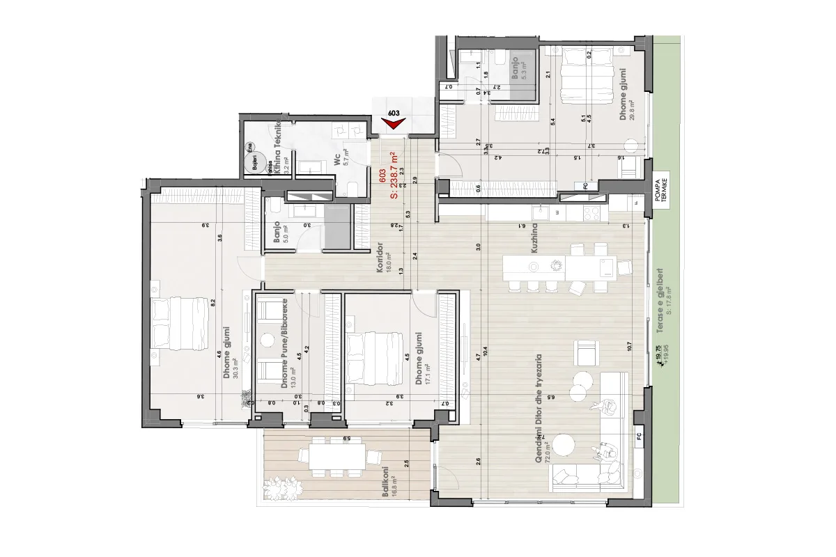 Banesë 238.7m² në #SHITJE te Prishtina e Re