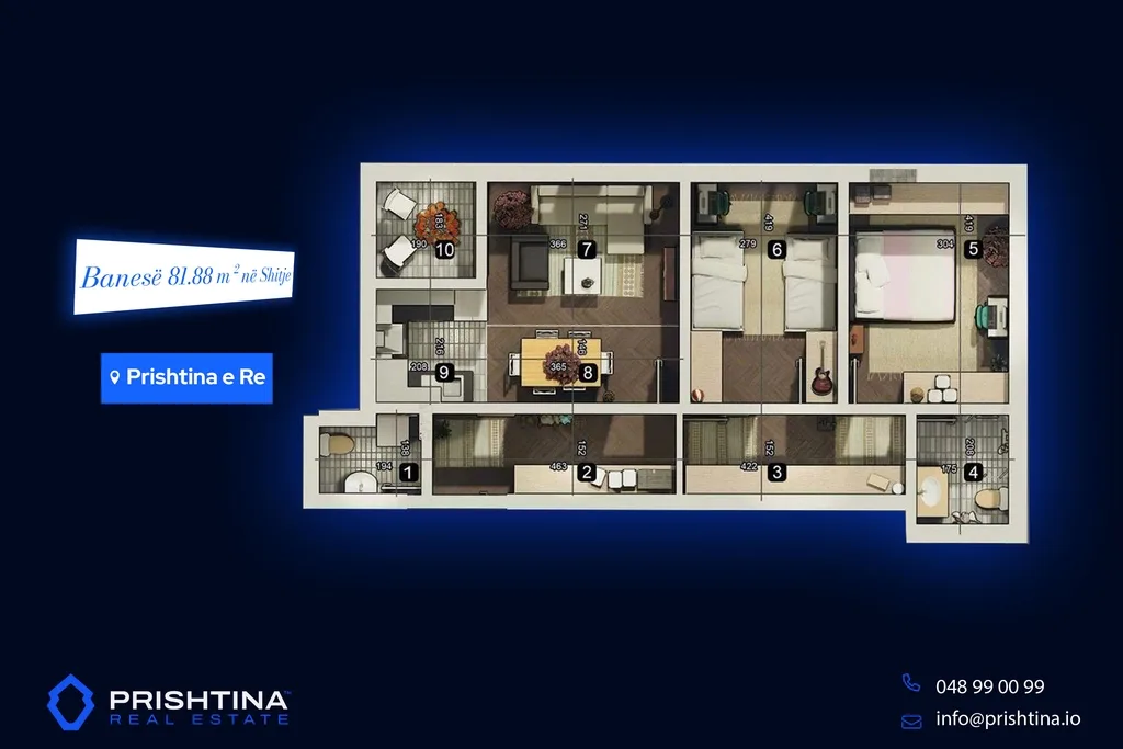 Banesë në #shitje 81.88m² te Prishtina e Re