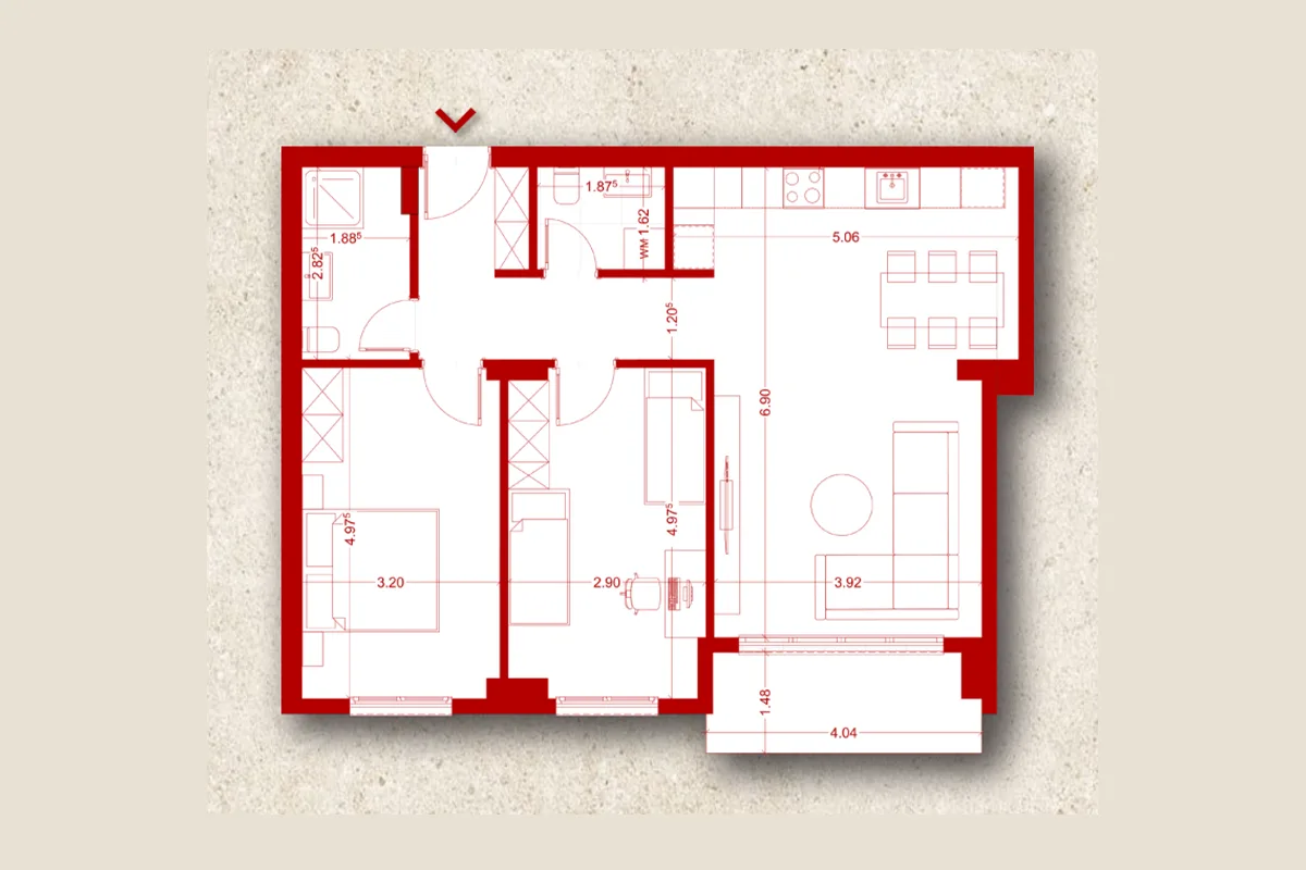 Banesë 85.37m² për #SHITJE te Rruga A