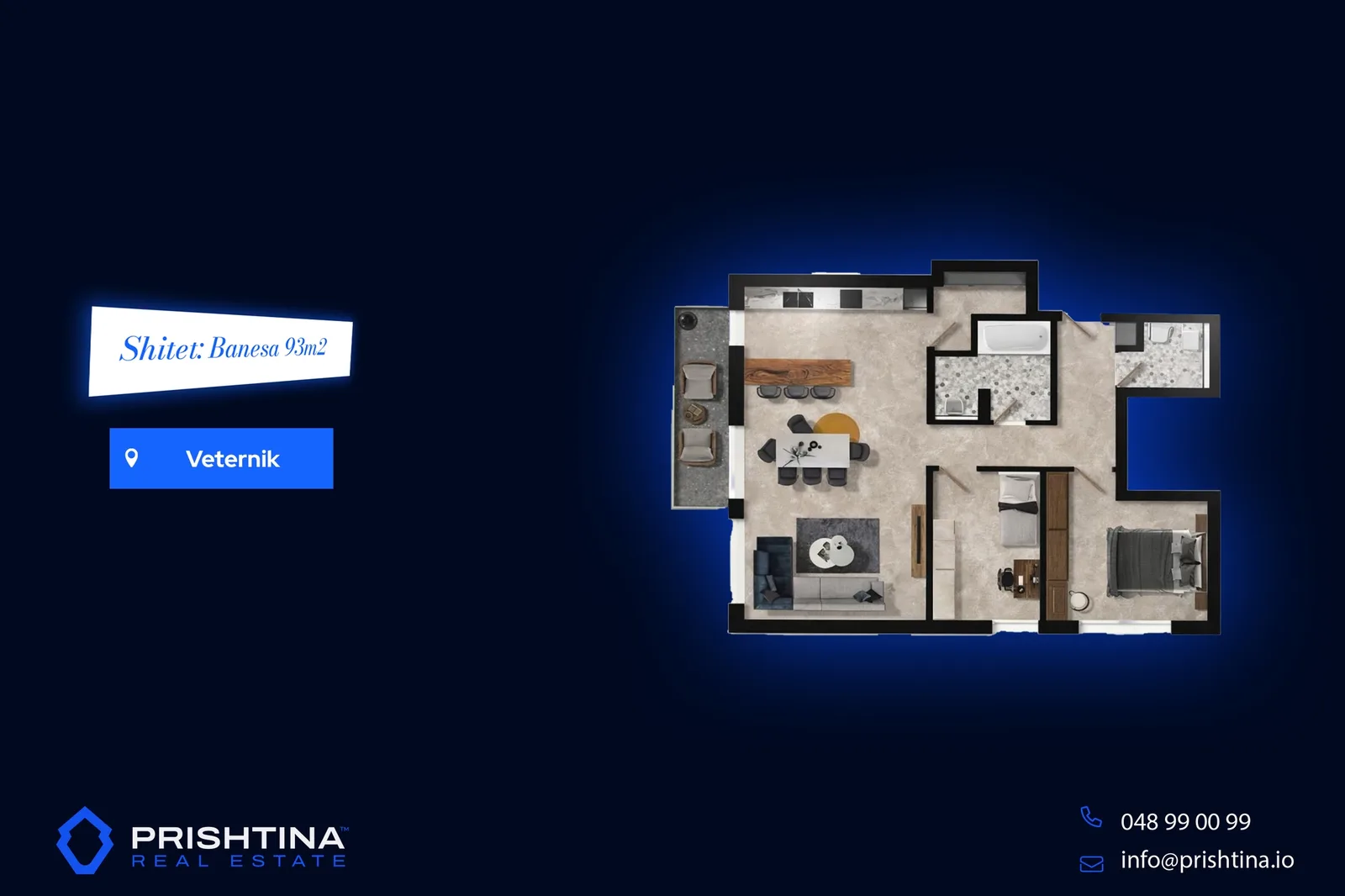Banesë në #shitje në Veternik 93m² 🏠✨