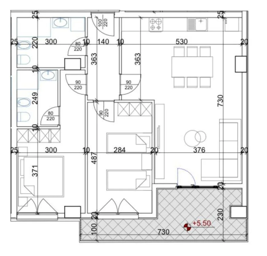 Apartament Ne Shitje 2+1 tek Dritan Hoxha (ID B120691) Tirane