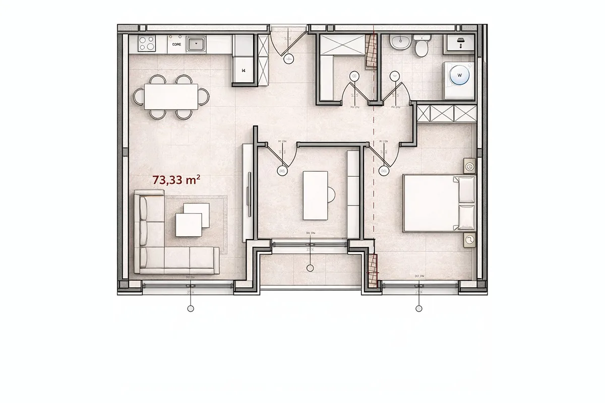 Banesë 73.33m² për #SHITJE te Prishtina e Re