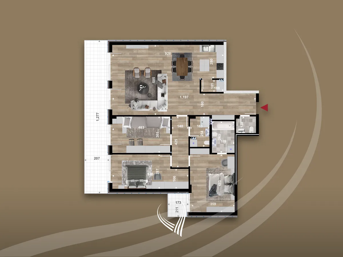 Banesë me 175.45m2 në shitje në lagjen e Muhaxherëve