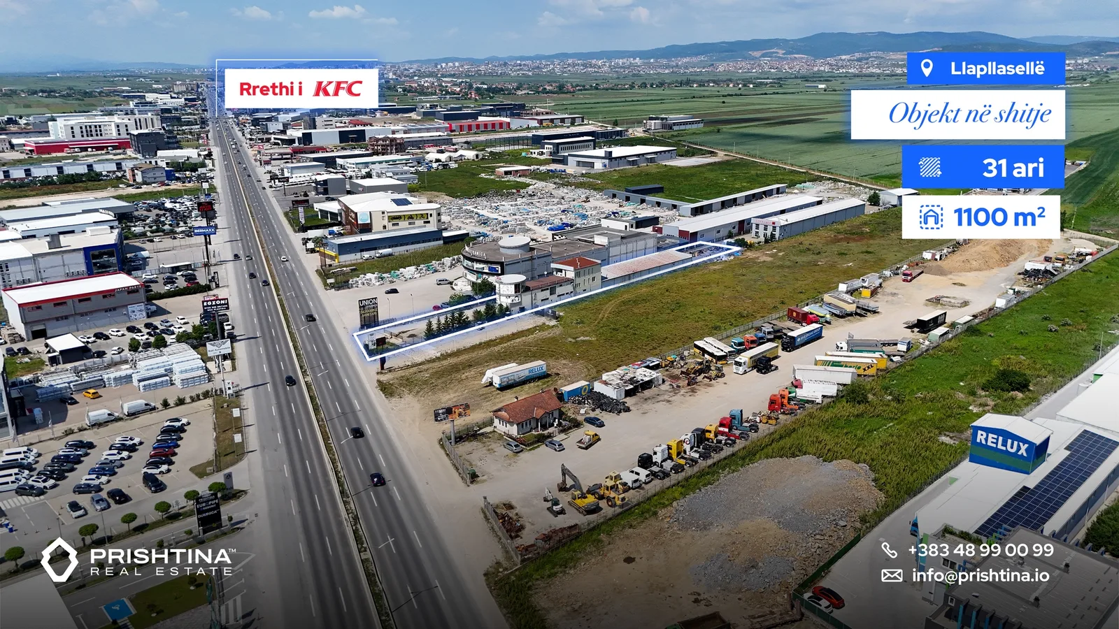 Objekt në #shitje 1,100m² me 31 ari parcel në Llapllasellë 🏢✨