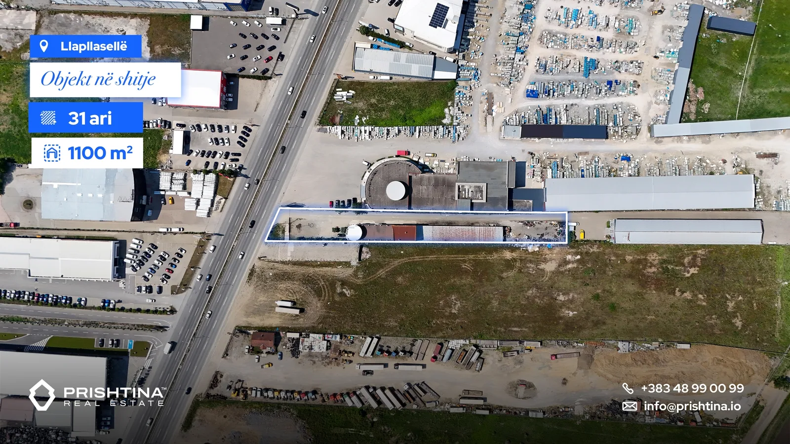 Objekt në #shitje 1,100m² me 31 ari parcel në Llapllasellë 🏢✨