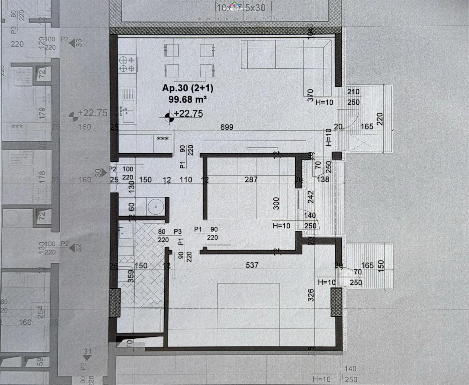 Apartament Ne Shitje 2+1+2 tek ish Fusha Aviacionit (ID B120623) Tirane