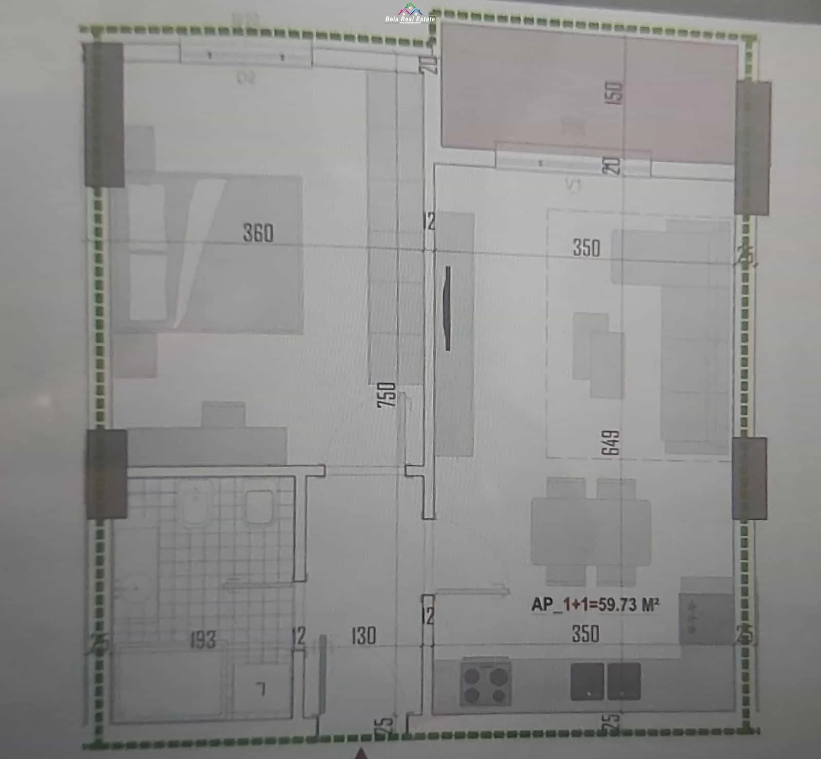 Apartament Ne Shitje 1+1 Ne Institut (ID B110531) Tirane