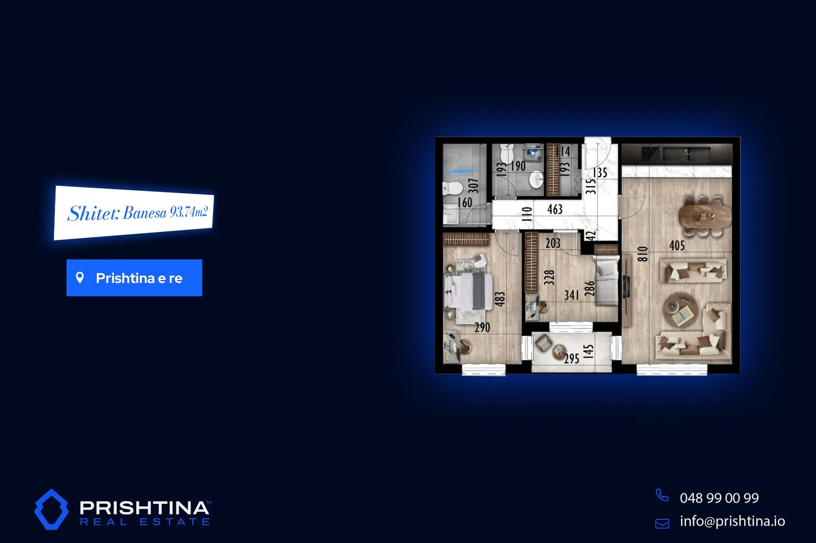 Banesë në shitje 93.74m² në Prishtina e Re
