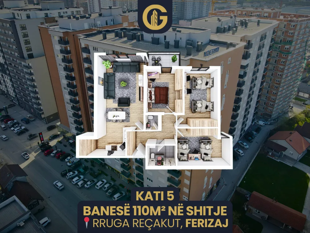 Banesë 110m² në SHITJE, Kati 5, Ferizaj