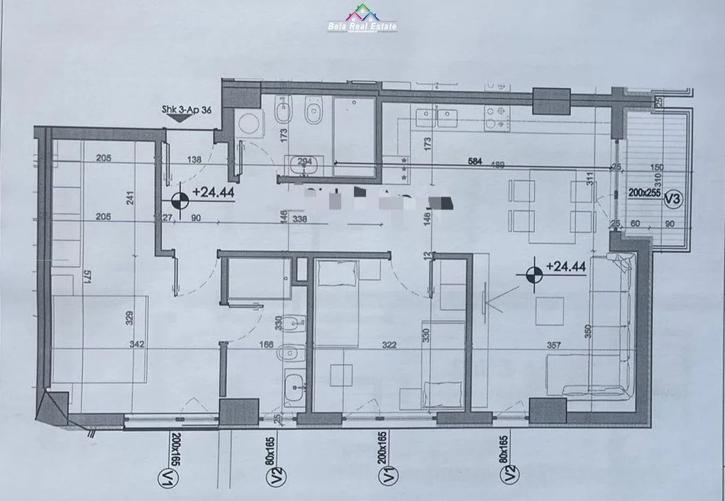 Apartament 2+1+2 Ne Shitje Tek Fusha e Aviacionit (ID B120757) Tirane