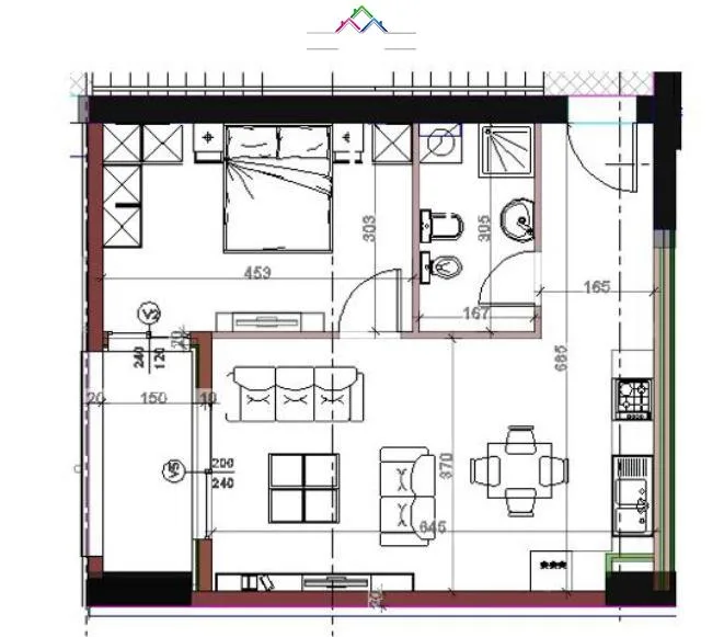 Apartament ne shitje 1+1 Tek Kompleksi Golde Park 3 (ID B110291) Tirane