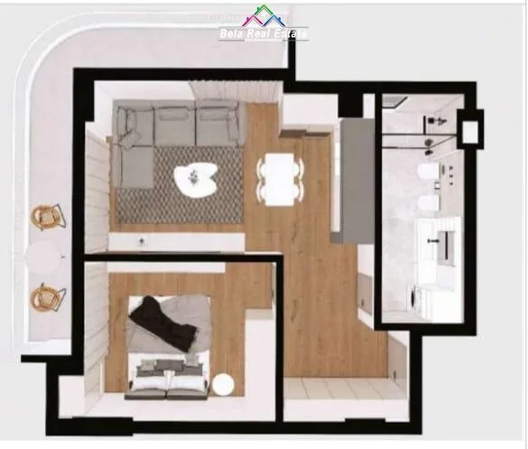Apartament Ne Shitje 1+1 Ne Qerret (ID BDR30) Kavaje