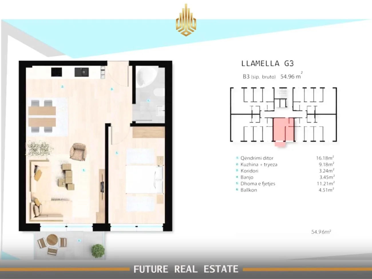 Banesë në SHITJE – 1 dhomë gjumi – në lagjen Prishtina e Re Kompleksi Vera Hill