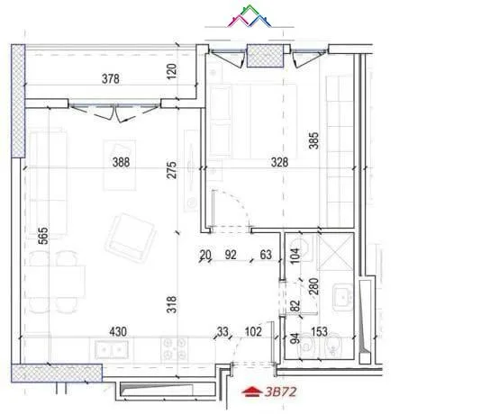 Apartament Ne Shitje 1+1 Tek Univers City(ID B110360 ) Tirane