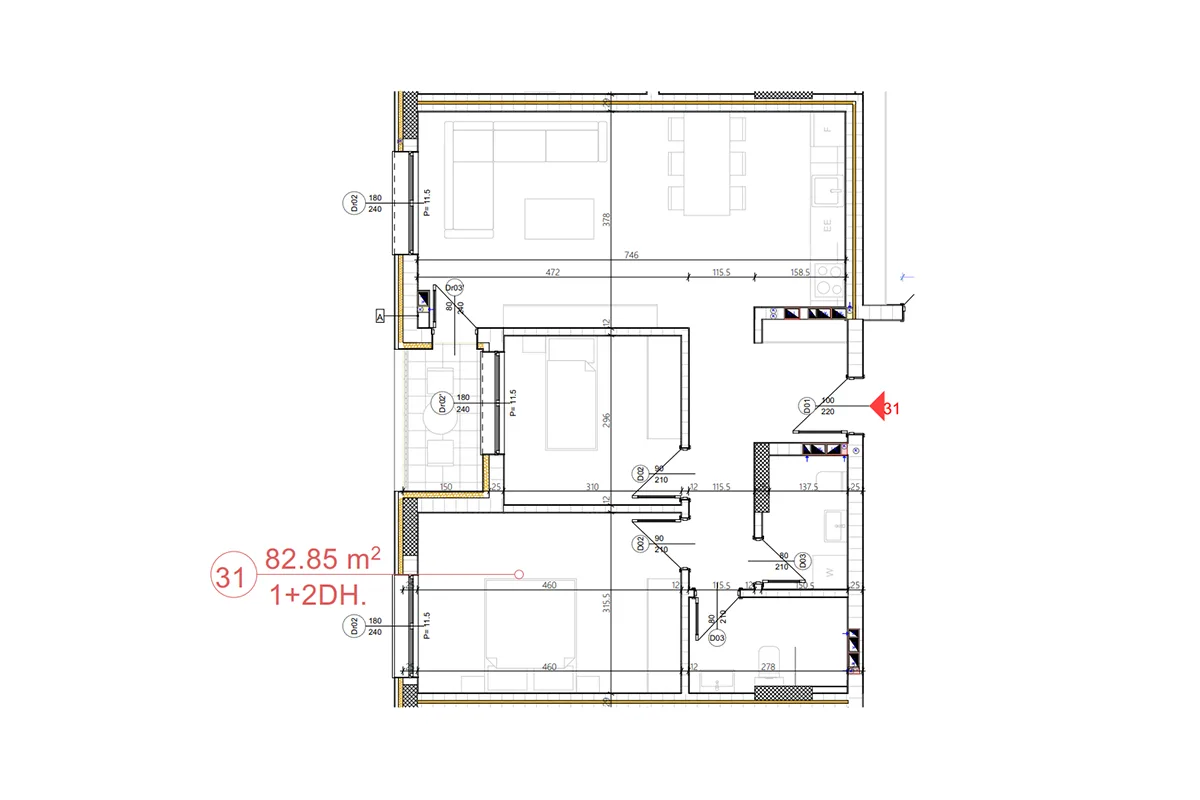 Banesë 82.85m² për #SHITJE në Prizren