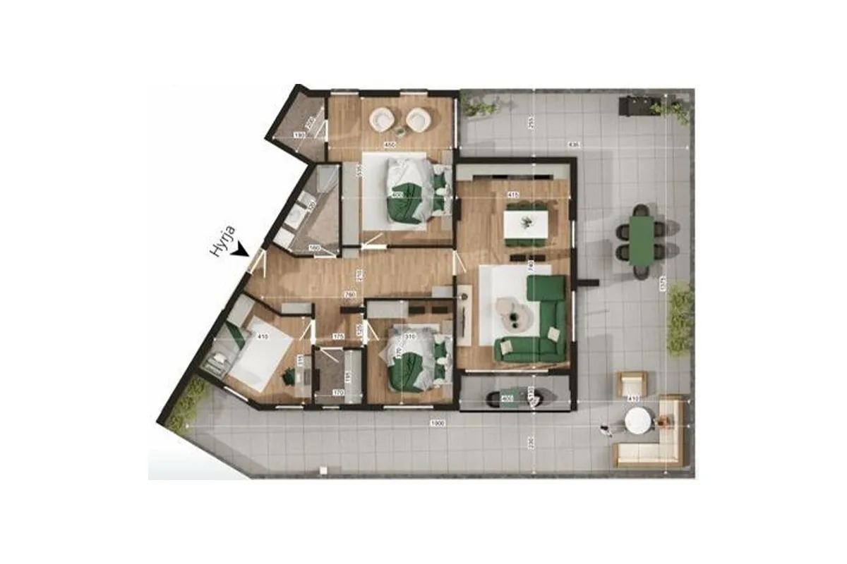 Banesë Penthouse 125.38m² + 104.93m² për #SHITJE te Mati 1