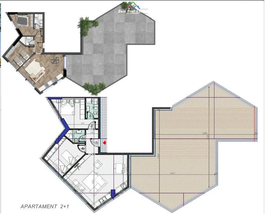 Apartament ne Shitje 2+1 Ne Rrugen Dritan Hoxha (ID B120569) Tirane​