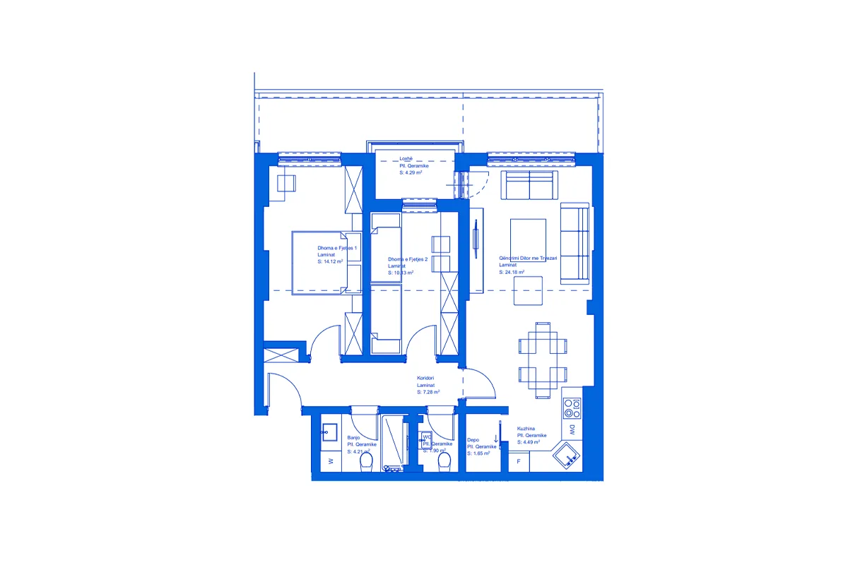 Banesë 86.24m² për #SHITJE te Prishtina e Re.